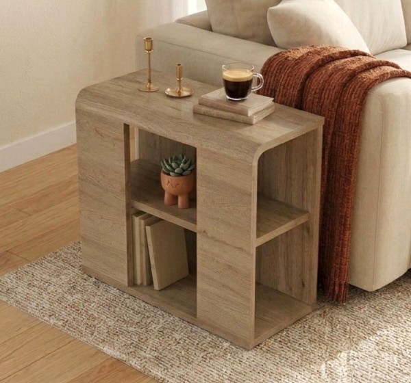 Τραπεζάκι βοηθητικό Colia Megapap χρώμα sepet oak 58x25x50εκ.