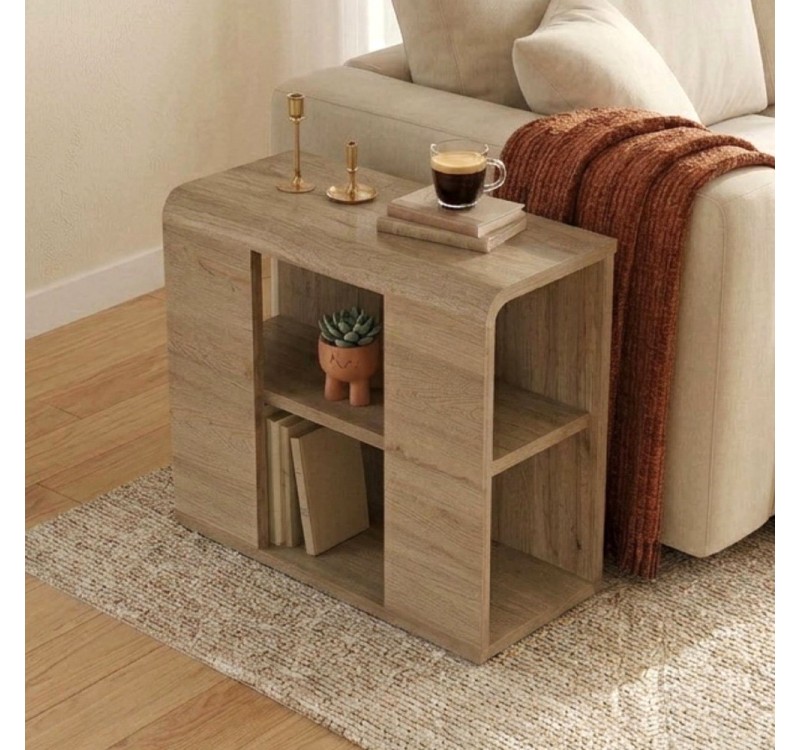 Τραπεζάκι βοηθητικό Colia Megapap χρώμα sepet oak 58x25x50εκ.