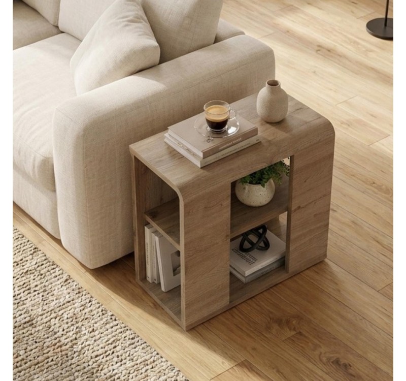Τραπεζάκι βοηθητικό Colia Megapap χρώμα sepet oak 58x25x50εκ.