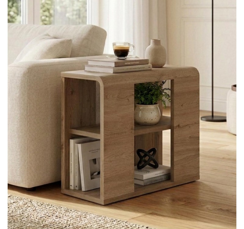 Τραπεζάκι βοηθητικό Colia Megapap χρώμα sepet oak 58x25x50εκ.