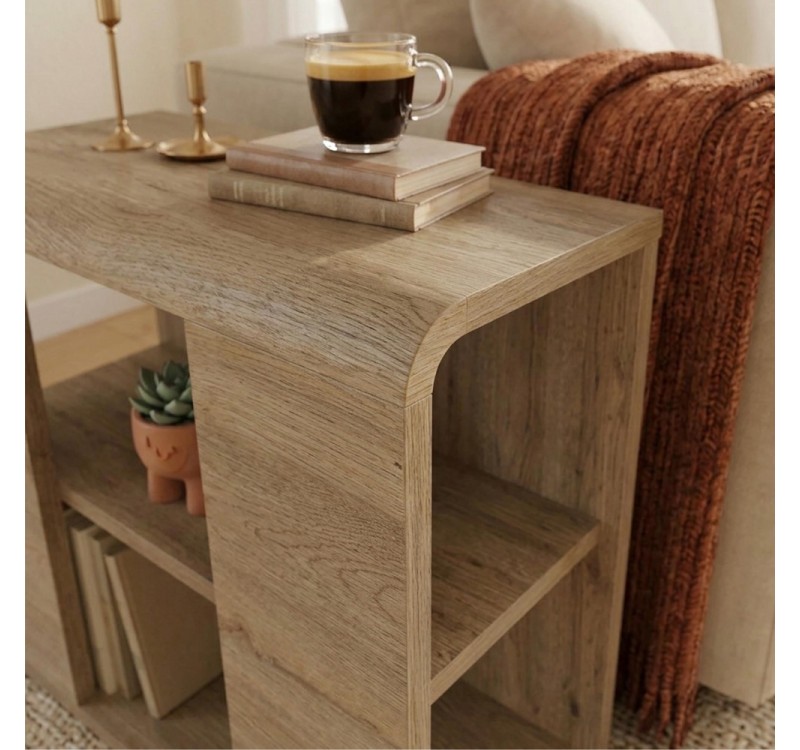 Τραπεζάκι βοηθητικό Colia Megapap χρώμα sepet oak 58x25x50εκ.
