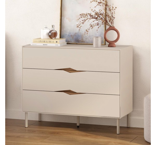 Συρταριέρα Marquise Megapap χρώμα sandstone 98x40x78,5εκ.