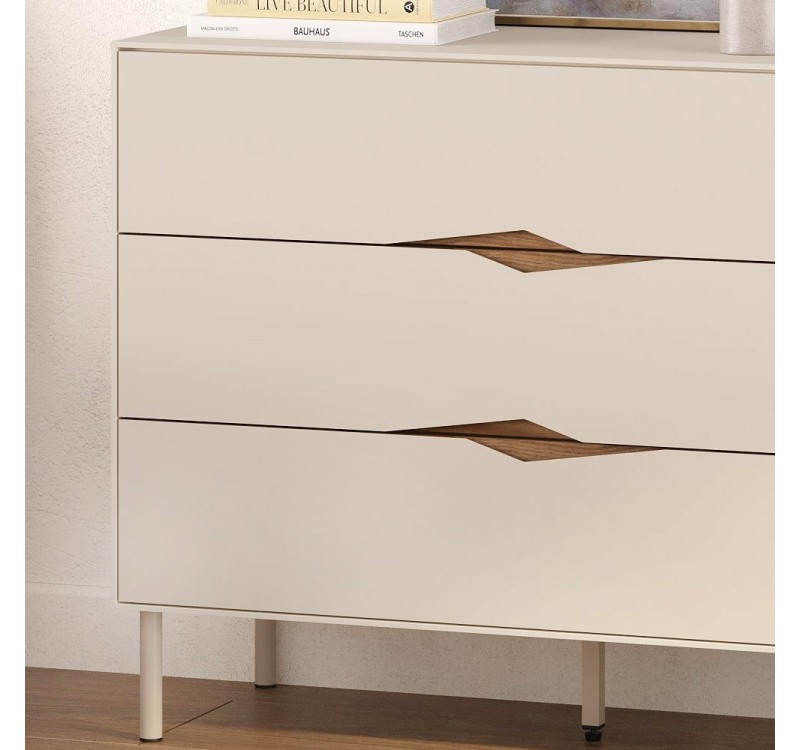 Συρταριέρα Marquise Megapap χρώμα sandstone 98x40x78,5εκ.
