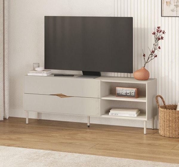 Έπιπλο τηλεόρασης Marquise Megapap χρώμα sandstone 150x35x56εκ.