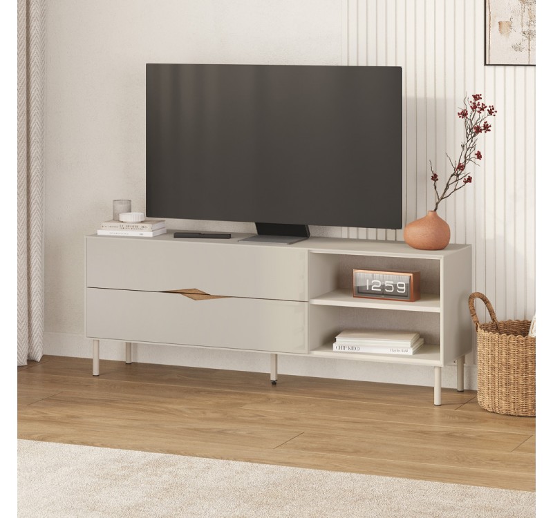 Έπιπλο τηλεόρασης Marquise Megapap χρώμα sandstone 150x35x56εκ.