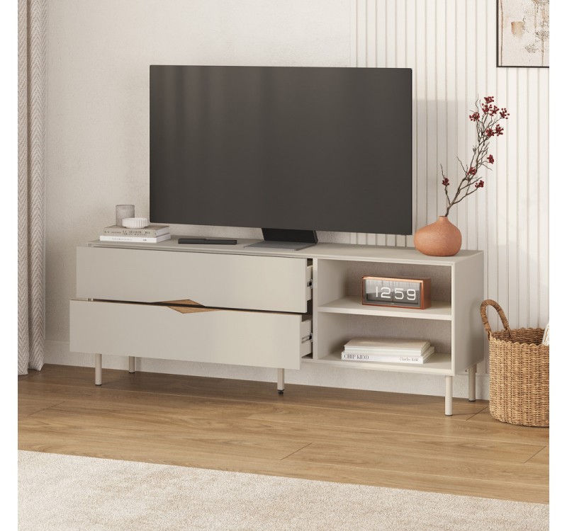 Έπιπλο τηλεόρασης Marquise Megapap χρώμα sandstone 150x35x56εκ.