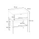 Κομοδίνο Melis Megapap χρώμα καρυδί Ud 45x35x56,4εκ.