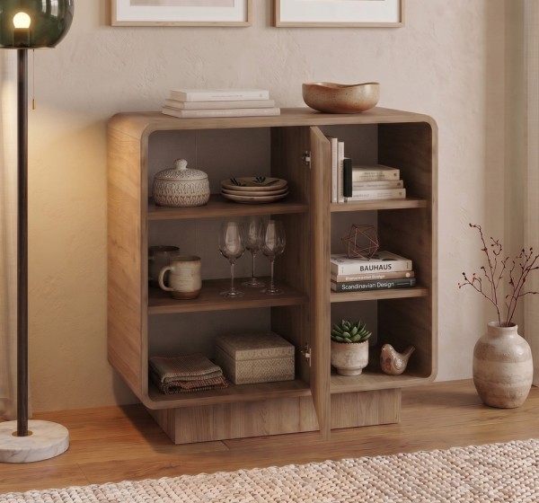 Μπουφές Rovel Megapap χρώμα sepet oak 80,3x39x80,4εκ.