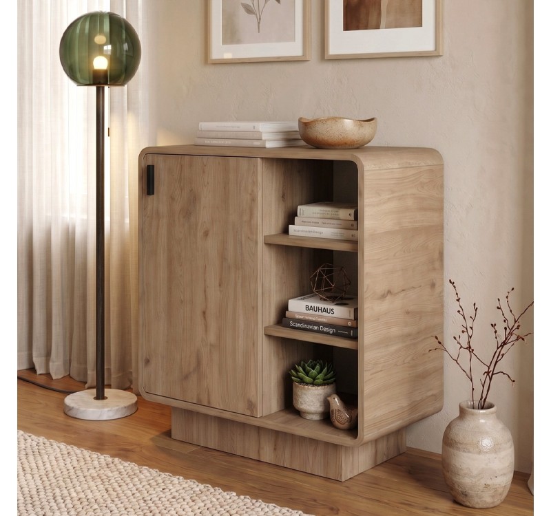 Μπουφές Rovel Megapap χρώμα sepet oak 80,3x39x80,4εκ.