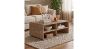Τραπεζάκι σαλονιού Rovel Megapap χρώμα sepet oak 80,3x50x32,5εκ.
