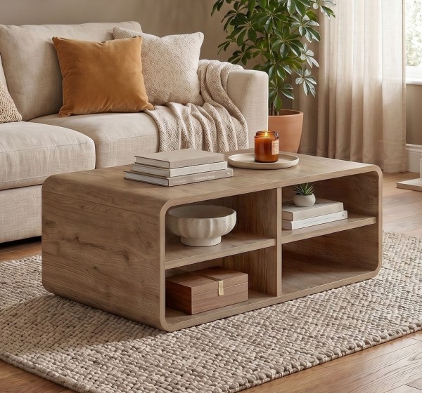Τραπεζάκι σαλονιού Rovel Megapap χρώμα sepet oak 80,3x50x32,5εκ.