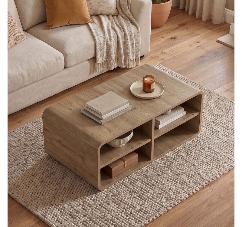 Τραπεζάκι σαλονιού Rovel Megapap χρώμα sepet oak 80,3x50x32,5εκ.