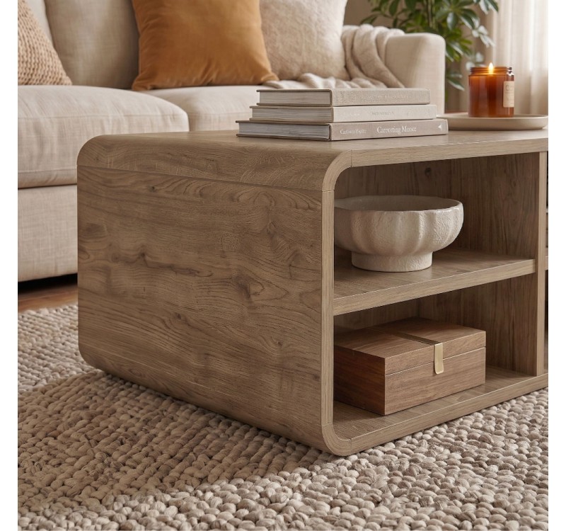 Τραπεζάκι σαλονιού Rovel Megapap χρώμα sepet oak 80,3x50x32,5εκ.