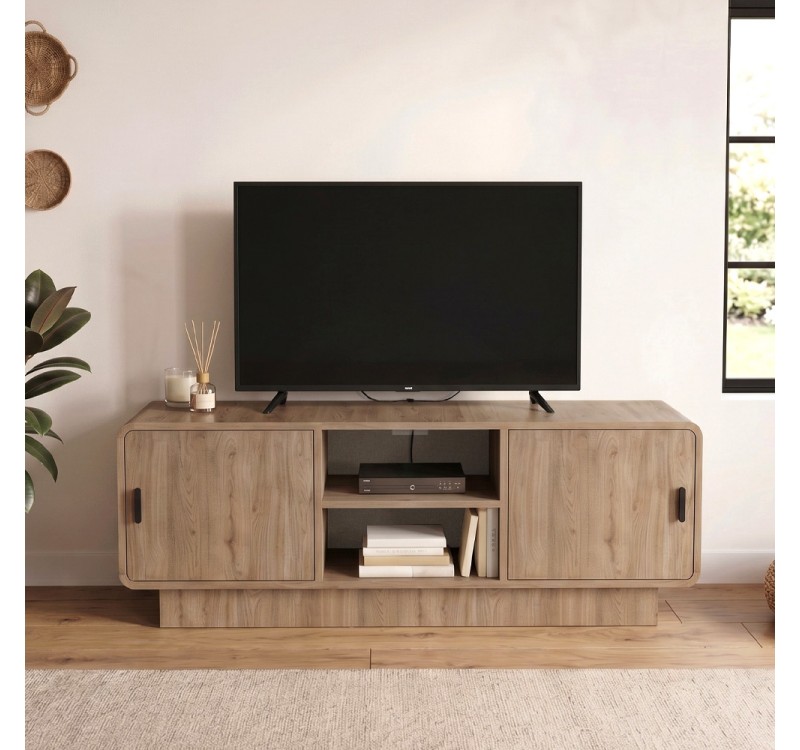 Έπιπλο τηλεόρασης Rovel Megapap χρώμα sepet oak 140,3x39x50εκ.