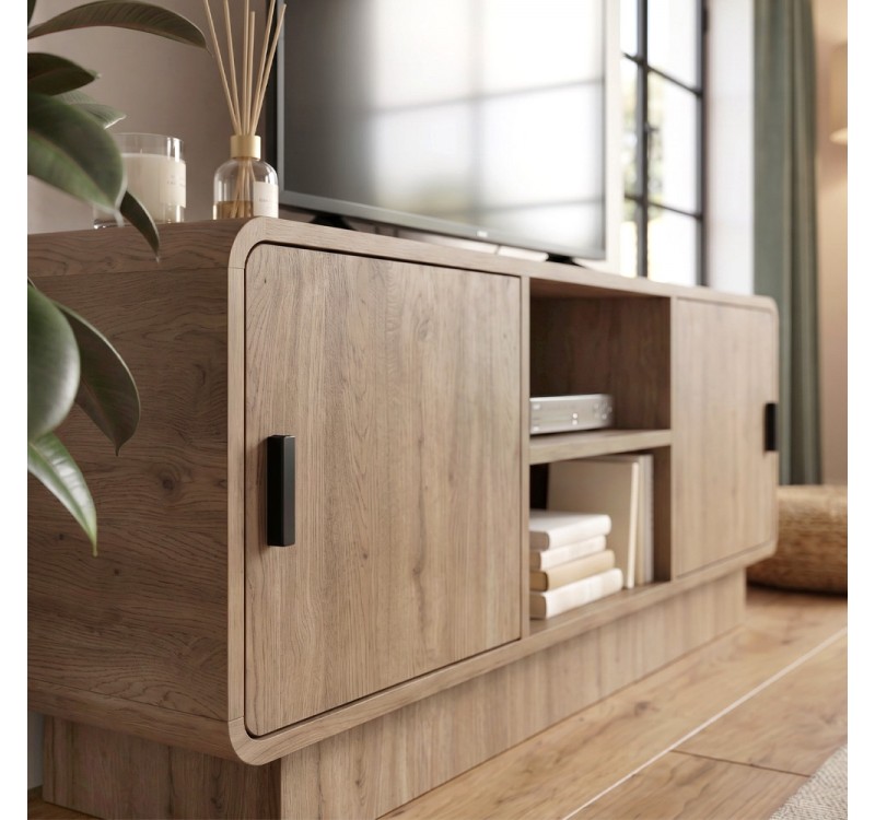 Έπιπλο τηλεόρασης Rovel Megapap χρώμα sepet oak 140,3x39x50εκ.