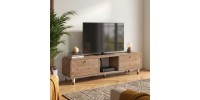Έπιπλο τηλεόρασης Doro Megapap χρώμα sepet oak 150x34x41εκ.
