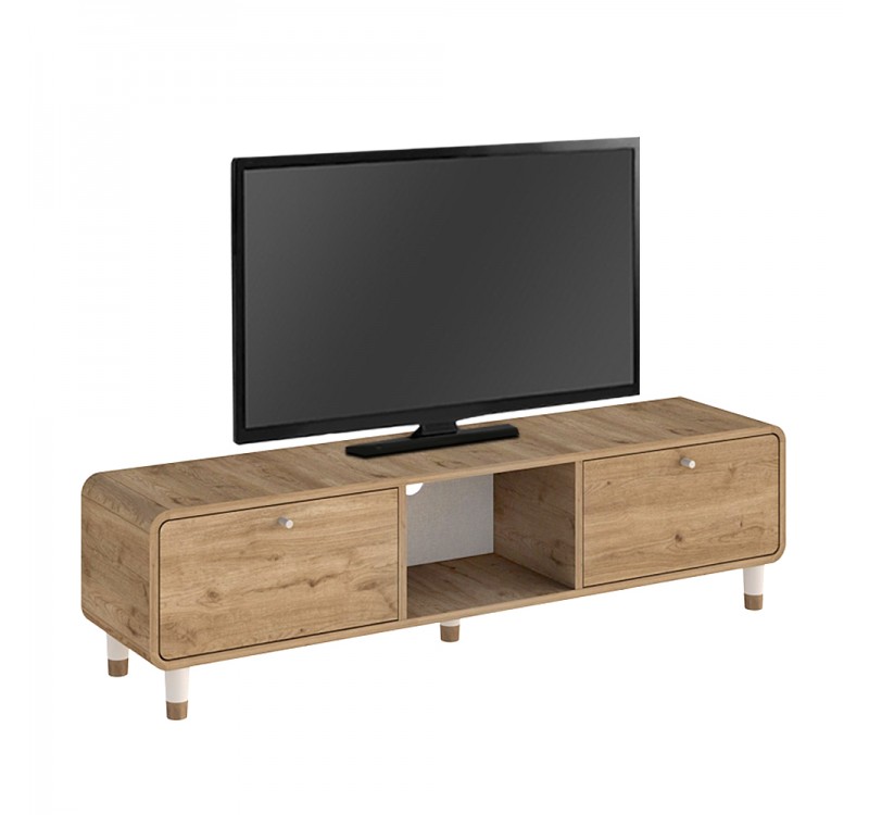 Έπιπλο τηλεόρασης Doro Megapap χρώμα sepet oak 150x34x41εκ.