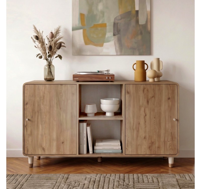 Μπουφές Doro Megapap χρώμα sepet oak 150,2x39x81εκ.