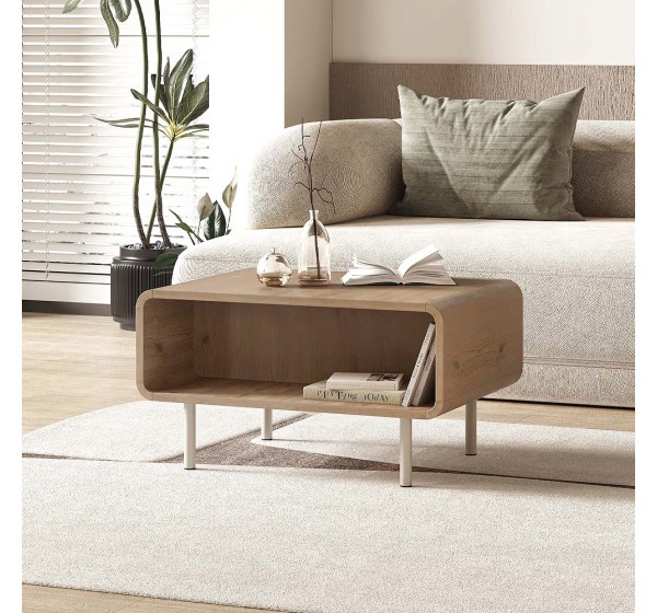 Τραπεζάκι σαλονιού Draen Megapap χρώμα sepet oak 70,3x50x38,7εκ.