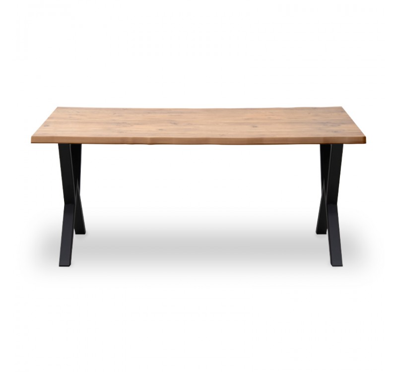 Τραπέζι Walter Megapap Mdf - μεταλλικό χρώμα ακακίας 140x80x75εκ.