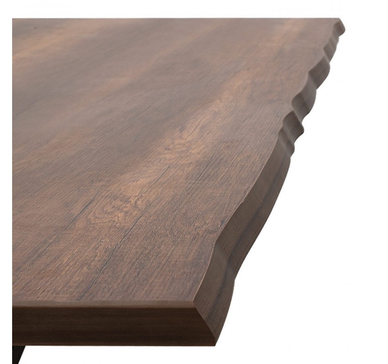 Τραπέζι Walter Megapap Mdf - μεταλλικό χρώμα καρυδί 140x80x75εκ.