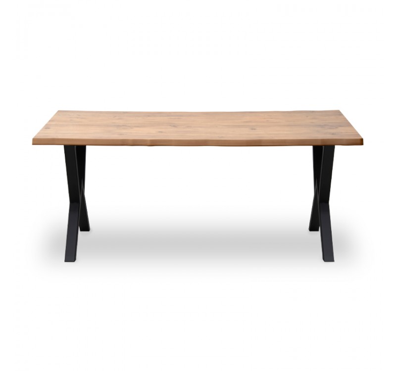 Τραπέζι Walter Megapap Mdf - μεταλλικό χρώμα ακακίας 160x80x75εκ.