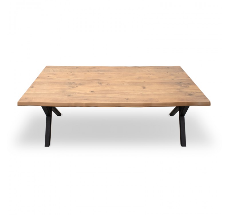 Τραπέζι Walter Megapap Mdf - μεταλλικό χρώμα ακακίας 160x80x75εκ.