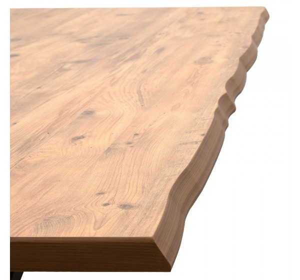 Τραπέζι Walter Megapap Mdf - μεταλλικό χρώμα ακακίας 200x100x75εκ.