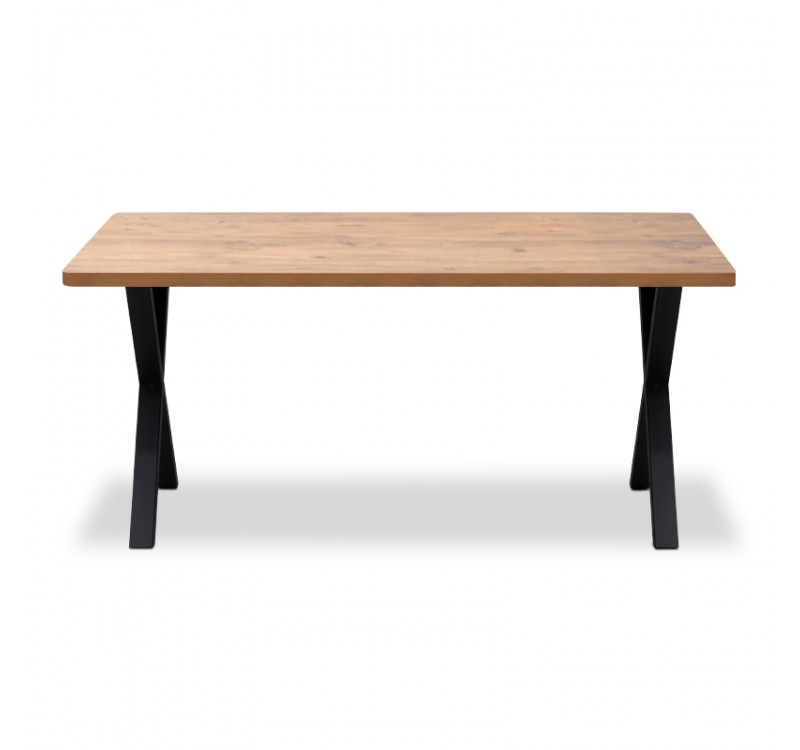 Τραπέζι Jeremy Megapap Mdf - μεταλλικό χρώμα ακακίας 140x80x75εκ.