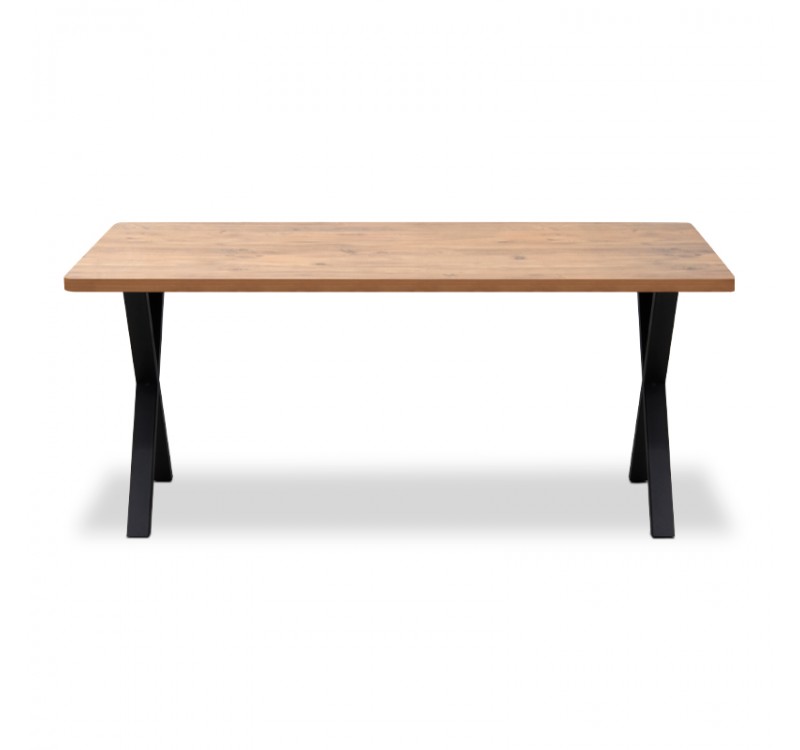 Τραπέζι Jeremy Megapap Mdf - μεταλλικό χρώμα ακακίας 160x80x75εκ.