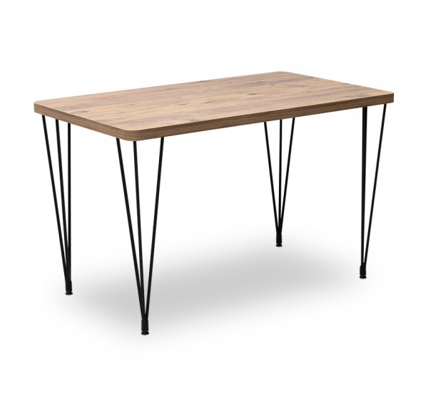 Τραπέζι Roger Megapap Mdf - μεταλλικό χρώμα ακακίας 120x70x75εκ.