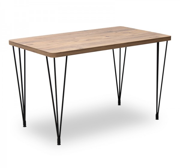 Τραπέζι Roger Megapap Mdf - μεταλλικό χρώμα ακακίας 120x70x75εκ.