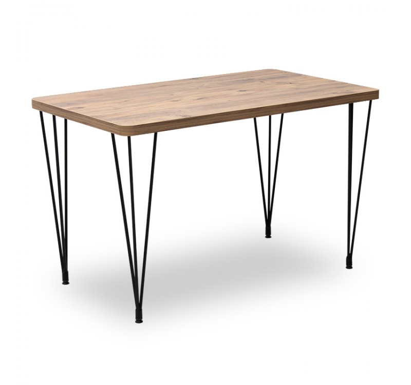 Τραπέζι Roger Megapap Mdf - μεταλλικό χρώμα ακακίας 120x70x75εκ.