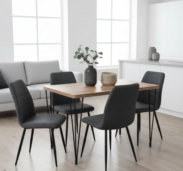 Τραπέζι Roger Megapap Mdf - μεταλλικό χρώμα ακακίας 120x70x75εκ.