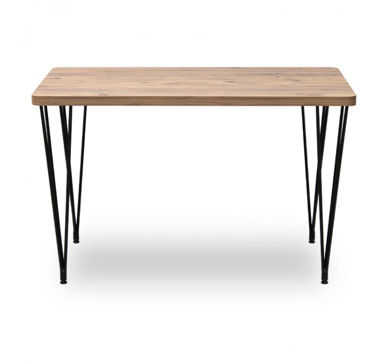 Τραπέζι Roger Megapap Mdf - μεταλλικό χρώμα ακακίας 120x70x75εκ.