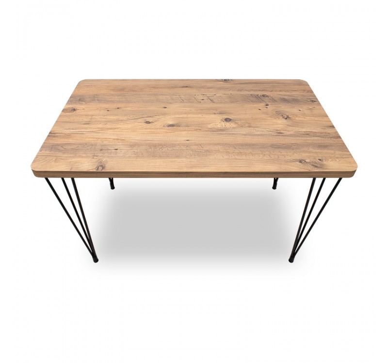 Τραπέζι Roger Megapap Mdf - μεταλλικό χρώμα ακακίας 120x70x75εκ.