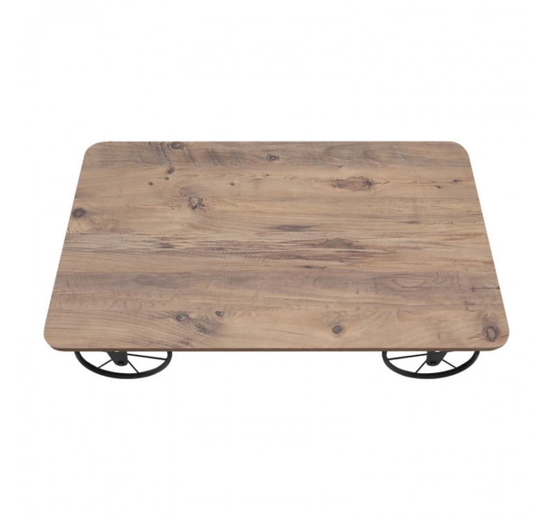 Τραπεζάκι σαλονιού Jemmy Megapap Mdf - μεταλλικό χρώμα ακακίας 90x55x33εκ.