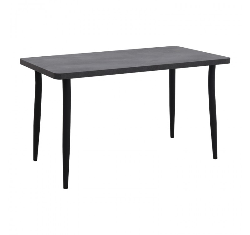 Τραπέζι Levico Megapap Mdf - μεταλλικό χρώμα σκούρο γκρι σκυροδέματος 130x75x75εκ.