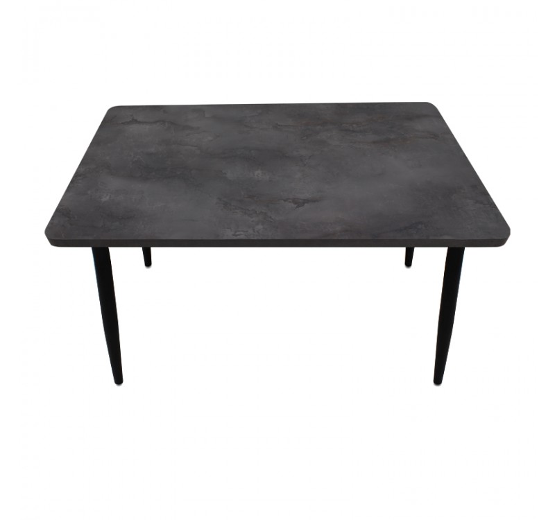 Τραπέζι Levico Megapap Mdf - μεταλλικό χρώμα σκούρο γκρι σκυροδέματος 130x75x75εκ.