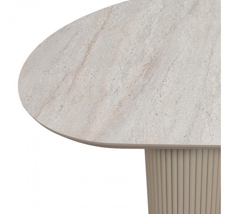 Τραπέζι Hazar Megapap Mdf χρώμα travertine - sandstone 180x90x77εκ.