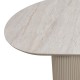 Τραπέζι Hazar Megapap Mdf χρώμα travertine - sandstone 180x90x77εκ.