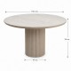 Τραπέζι Hazar Megapap Mdf χρώμα travertine - sandstone Ø119,5x76εκ.