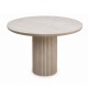 Τραπέζι Hazar Megapap Mdf χρώμα travertine - sandstone Ø100,5x76εκ.