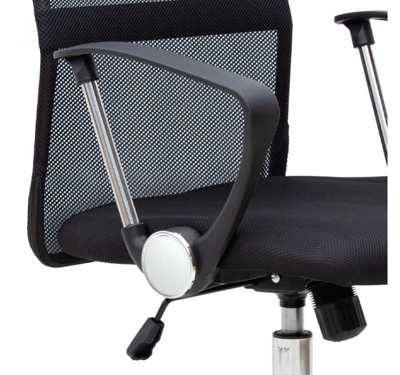 Καρέκλα γραφείου Marco Megapap με ύφασμα Mesh χρώμα μαύρο 62x59x110/120εκ.