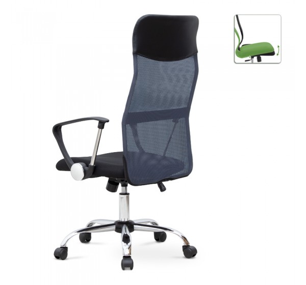 Καρέκλα γραφείου Marco Megapap με ύφασμα Mesh χρώμα γκρι - μαύρο 62x59x110/120εκ.