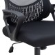 Καρέκλα γραφείου Freda Megapap με ύφασμα Mesh χρώμα μαύρο 65x65x90/100εκ.