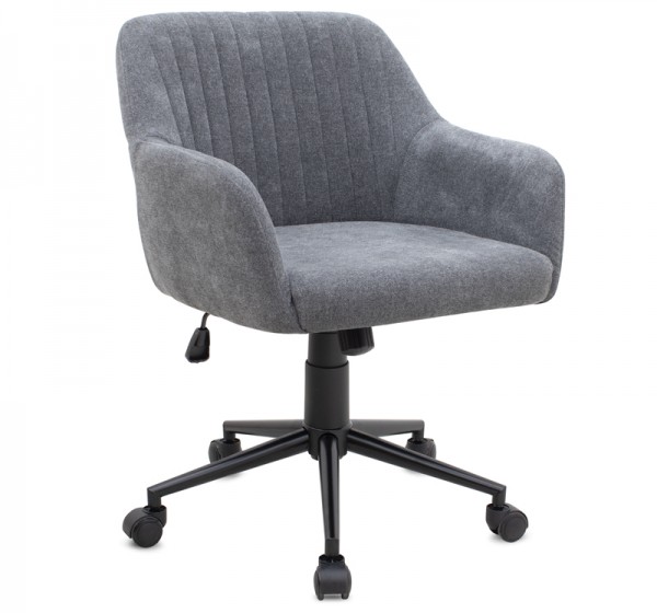 Καρέκλα γραφείου Alice Megapap υφασμάτινη χρώμα γκρι 61x61x80/90εκ.