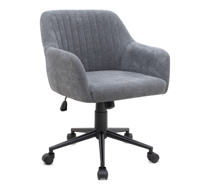 Καρέκλα γραφείου Alice Megapap υφασμάτινη χρώμα γκρι 61x61x80/90εκ.