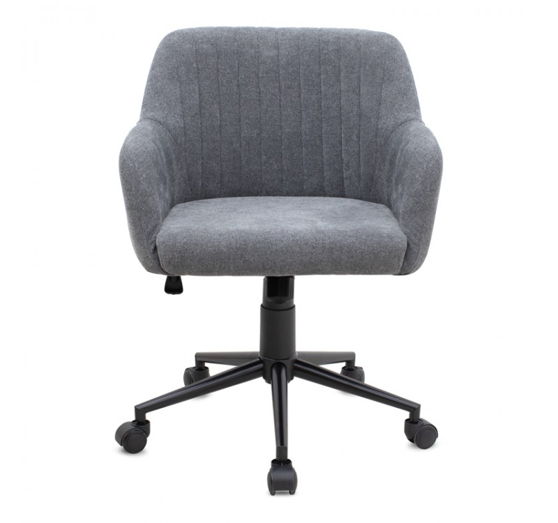 Καρέκλα γραφείου Alice Megapap υφασμάτινη χρώμα γκρι 61x61x80/90εκ.