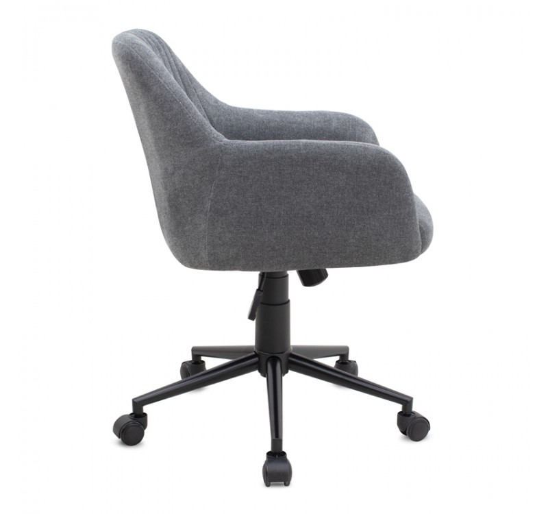 Καρέκλα γραφείου Alice Megapap υφασμάτινη χρώμα γκρι 61x61x80/90εκ.